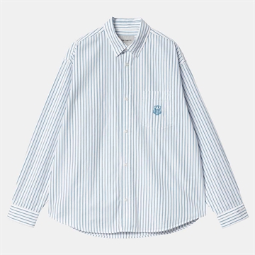 Carhartt WIP Shirt Linus L/S Stripe Bleach / White